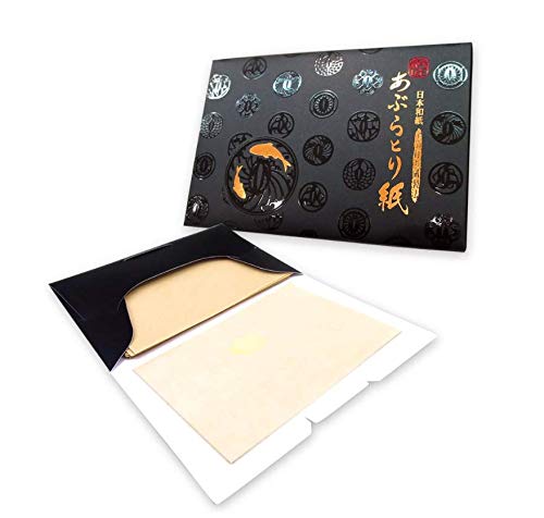 Papel absorbente de aceite facial - Cáñamo Suave, Made in Japan - oil control blotting paper - 8.5cm x 6.0cm, pack de 100 hojas (X1 pack)