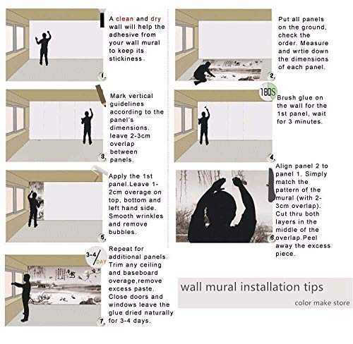 Papel pintado Paisaje de la pequeña ciudad del puerto 3D 200x150 cm tejido no tejido Decoración de Pared decorativos Murales Para sala de estar TV fondo pared