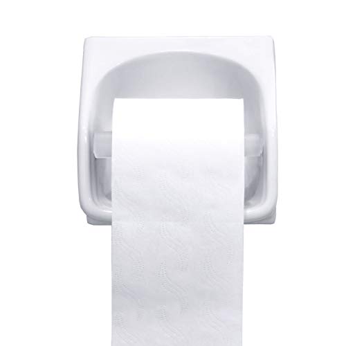Paquete de 2 soportes de papel higiénico, plástico para papel higiénico, soporte para rollo de papel higiénico en el hogar, restaurante o inodoro, rodillo de repuesto cargado por resorte
