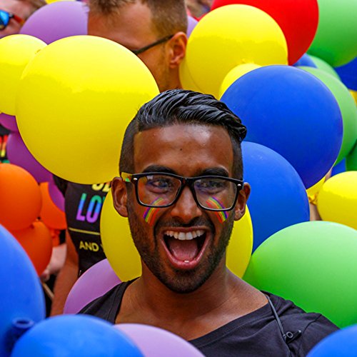 Paquete de 3 - Cepillo con forma de arco iris para pintura facial y corporal, ideal para eventos de fiestas, desfiles y festivales de orgullo gay y lésbico. Fácil de usar y lavar.