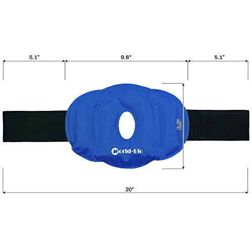 Paquete de frío de gel de hielo para rodilla para rodilla reutilizable con correa - Perfecto para cirugía de reemplazo, hinchazón, alivio del dolor articular, artritis y más - (9.8"x 6.5")