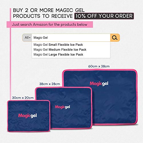 Paquete de hielo extra grande para las lesiones. Cubre toda la espalda, caderas, cuello y columna. Reutilizable y flexible directamente del congelador. Es de Magic Gel