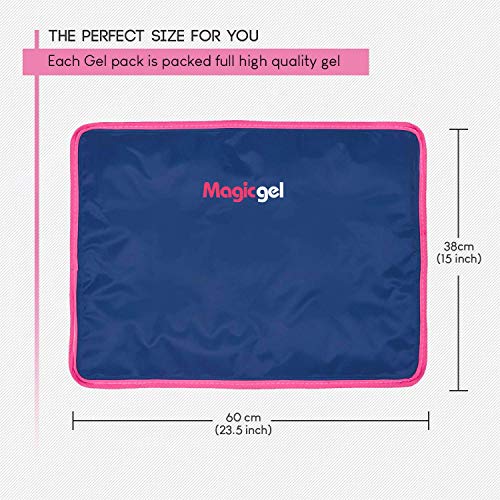 Paquete de hielo extra grande para las lesiones. Cubre toda la espalda, caderas, cuello y columna. Reutilizable y flexible directamente del congelador. Es de Magic Gel