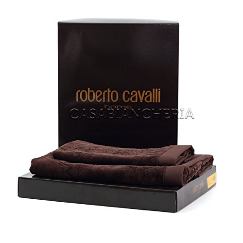 Par toallas Roberto Cavalli Home Logo Brown