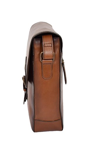 Para Hombre Vendimia Real Cuero Vuelo Bolso Cuerpo Cruzado Hombro Organizador Faltriquera Perth Bronceado New