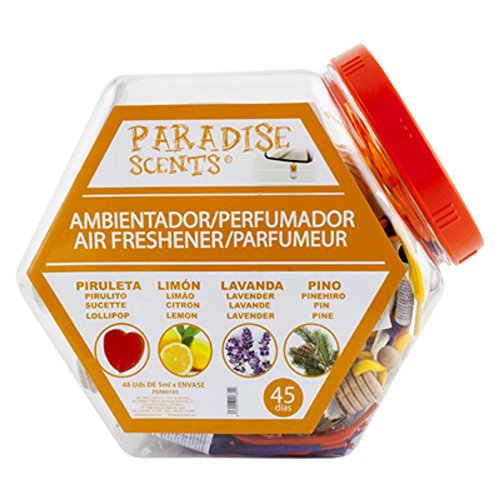 Paradise PER80193 Contenedor Perfumadores en Botella, Set de 48