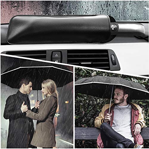 Paraguas Compacto y Resistente al Viento, Paraguas Plegable Paraguas Automático con Apertura y Cierre Automático, Paraguas de Viaje y Rayas Reflectantes Nocturnas JAANY