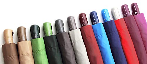 Paraguas Vogue Plegable.Se confecciona en 12 Colores Diferentes. Elige el Que más se Ajuste a tu Estilo. Cuenta con un práctico Sistema Abre Cierra automático y es antiviento. (Púrpura)