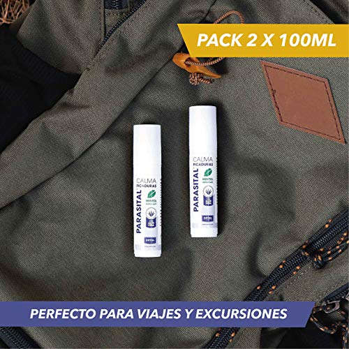 Parasital Calma Picaduras Alivia la Piel Irritada por Insectos y Plantas, Pack de 20ml Total Calmapicaduras con Aloe Vera y Mentol Refrescante Dermatológicamente Testado | Formato Roll-On