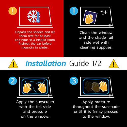 Parasol coche infantil con protección UV - 2 parasoles coche autoadhesivos para proteger del sol a bebés y mascotas, tamaño M/L de 51x31 cm