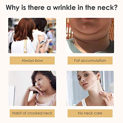 Parche Antiarrugas Cuello,Máscara de Cuello de Colágeno,Máscara para Cuello, Reutilizable para un Cuello Apretado sin Arrugas, Reparación Perfecta, Levantamiento, 5 piezas