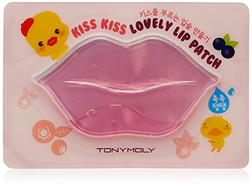 Parche para labios Kiss Kiss Lovely de Tony Moly; aumenta el volumen; cuida los labios