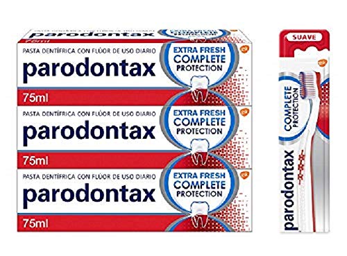 Parodontax Complete Protection - Pack para el Sangrado de Encías - x3 Pastas de Dientes + x1 Cepillo