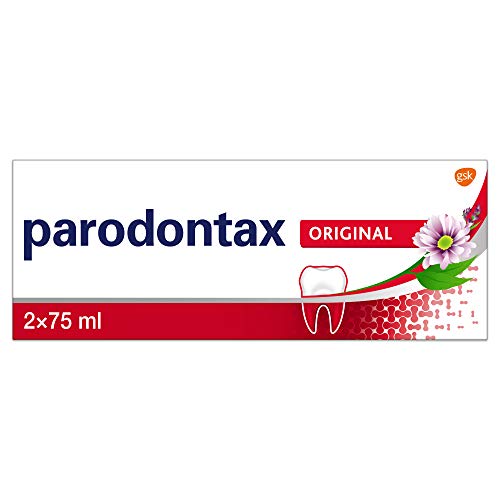 Parodontax Original Pasta de dientes diaria con flúor, paquete de 2 x 75 ml.
