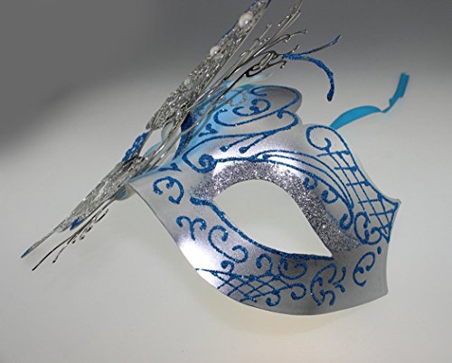 Party Mask - Máscara veneciana para mujer, diseño misterioso de mariposa brillante, para fiesta de máscaras, Halloween y Mardi Gras