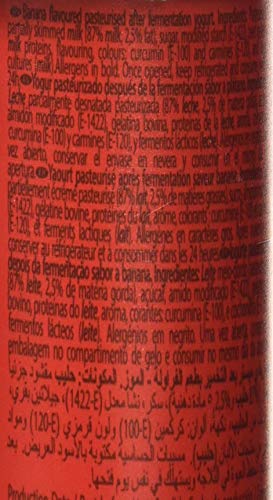 Pascual Yogur Sabor Plátano - Paquete de 4 x 125 gr - Total: 500 gr - , Pack de 6