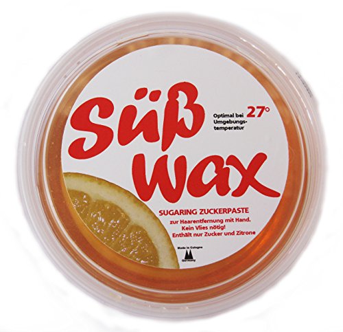 Pasta de Azúcar Süß Wax 27 ° para depilación con la mano - No se necesitan tiras de depilación - Perfecta para el verano - Formulada para trabajar a temperaturas de ambiente de hasta 27 °C - 449g