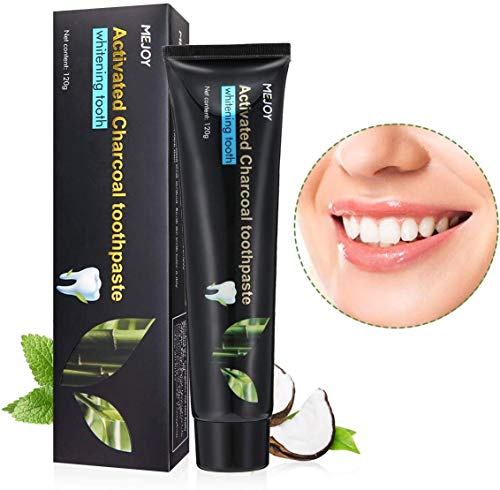 Pasta de Dientes Carbón Activado de Bambú, Luckyfine Pasta de Dientes Blanqueadora, Refresca el Aliento y Elimina las Manchas