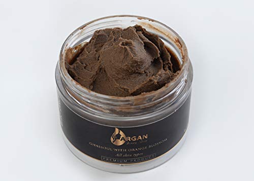 Pasta exfoliante Ghassoul, mascarilla facial, mascarilla para el cabello, buena para limpiar sus poros, removedor de puntos negros, desintoxica su piel, hidrata la piel y la hace sentir maravillosa.