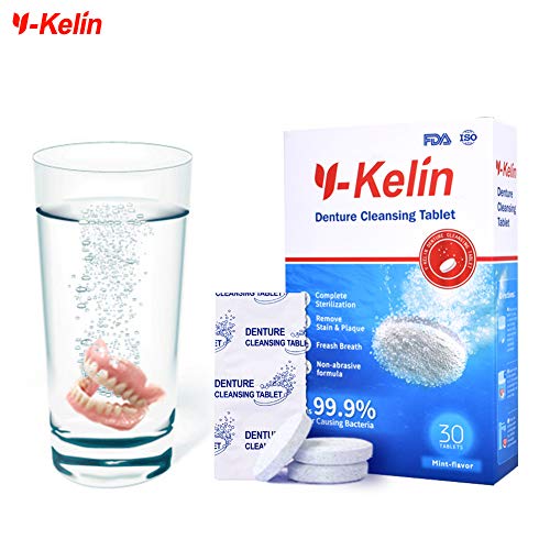 Pastillas limpiadoras para dentaduras Y-Kelin (90 tabletas)