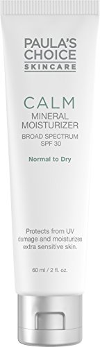 Paula's Choice Calm Crema Hidratante Facial FPS 30 - Protección Solar Mineral Hidrata y Calma la Piel Sensible - con Q10 & Óxido de Zinc - Pieles Normales a Secas - 60 ml