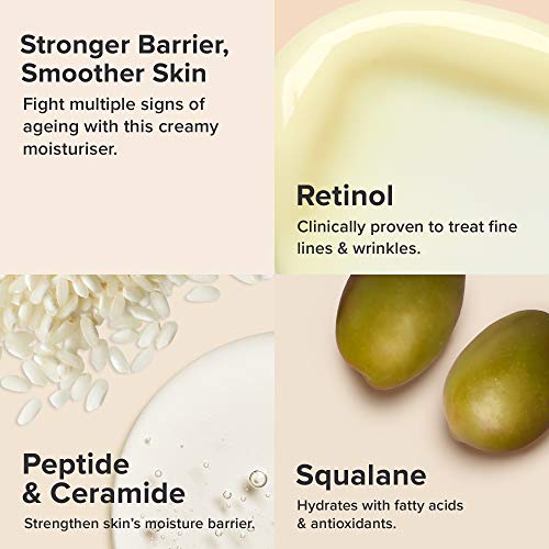 Paula's Choice Crema Hidratante Facial Antiedad - Crema de Noche Antiarrugas y Hidrata la Piel - con Retinol & Squalane - Pieles Normales a Secas - 50 ml