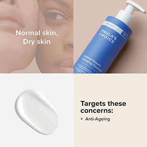 Paula's Choice Resist Antiedad Crema Limpiador Facial - Limpieza el Maquillaje y Hidrata la Piel Seca - con Glicerina - Pieles Normales a Secas - 334 ml