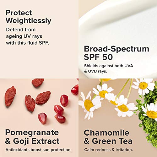 Paula's Choice Resist Crema Fluida Hidratante Facial FPS 50 - Crema Solar Antiedad y Antiarrugas - para Pieles con Puntos Negros & Espinillas - con Vitamina E - Pieles Mixtas a Grasas - 60 ml