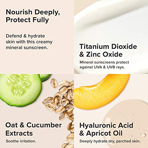 Paula's Choice Skin Recovery Crema Hidratante Facial FPS 30 - Crema Solar Mineral Hidrata y Protege la Piel - con Peptidos & Ceramidas - Pieles Normales a Secas - 60 ml