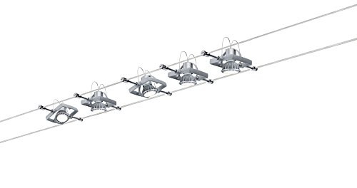 Paulmann WireSystem Set Mac II - Lámpara de techo, cromo mate, bombillas no incluidas
