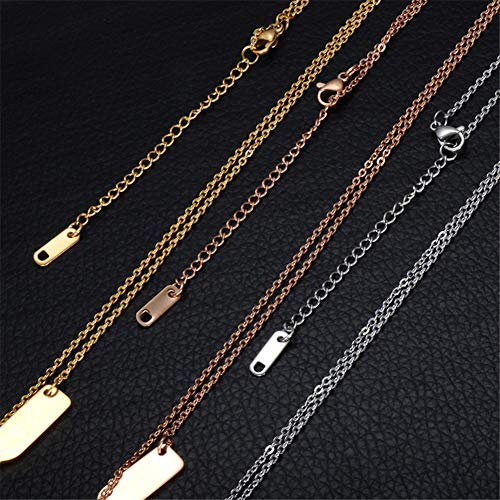 PAURO Joyas Y Colgante Collar Mujer Acero Inoxidable Botella de Vino Copa de Cerveza Forma Dorada