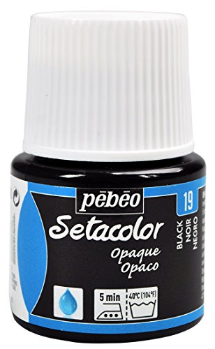 Pebeo Setacolor - Pintura para Tejidos (45 mm), Color Negro