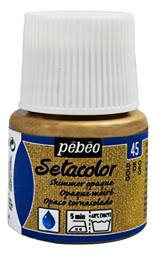 Pebeo Setacolor - Pintura para Tela (Opaca tornasolada, 45 ml), Color Dorado