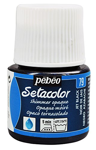 PEBEO Setacolor - Pintura para Tela (Opaca tornasolada, 45 ml), Color Negro
