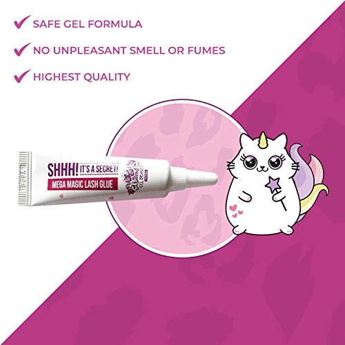 Pegamento para pestañas MEGA MAGIC LASH (3 Stück) de CCL BEAUTY, larga duración, fijación fuerte, blanco, transparente, vegano (3 x 7g)