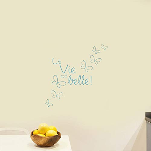 pegatina de pared etiqueta de la pared Art la vie est belle para sala de estar dormitorio encantador