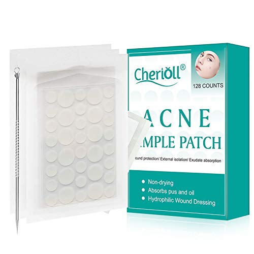 Pegatinas de acné,acné espinilla Patch,Parches Granos, Acné Hidrocoloide para Tratamiento de Espinilla (128 cuentas)