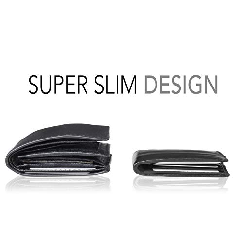 PELPE Carteras para Hombre, 100% Piel (8 Ranuras), Billetera Hombre Pequeña, Cartera Tarjetero Hombre, Cartera Cuero Hombre