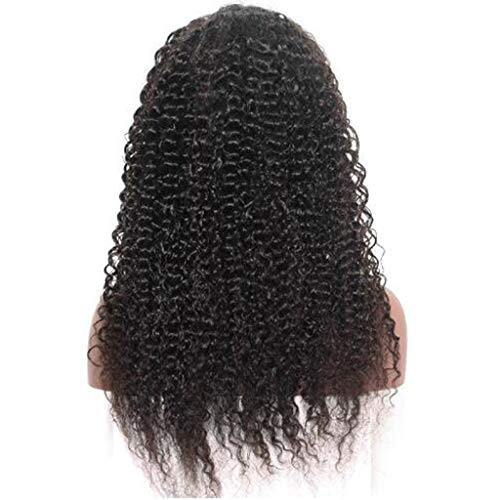 Peluca De TWIFER,Peluca Para Mujer Pelucas Delanteras Del CordóN Del Negro Del CordóN De La Onda De Agua De Bob Water Del Pelo Humano BrasileñO De La Virgen Fiesta Cosplay