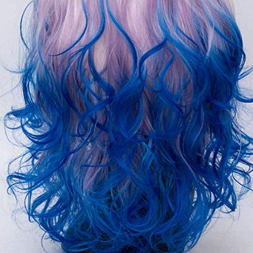 Peluca Wonepic Peluca de pelo rizado ondulado de longitud completa,Festival de música,Fiesta temática,Boda,Concierto,Citas,Juego de roles,Peluca resistente al calor 27.5 pulgadas