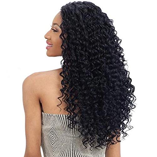 Pelucas lace front peluca pelo natural rizado realistas sinteticas peluca mujer negra larga 20 inch