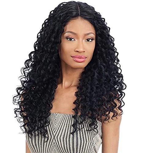 Pelucas lace front peluca pelo natural rizado realistas sinteticas peluca mujer negra larga 20 inch
