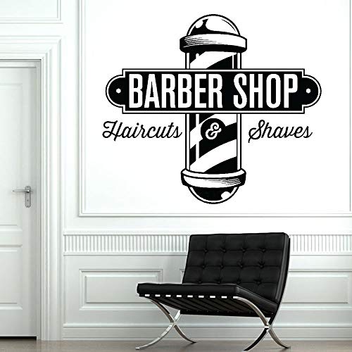 Peluquería arte pegatinas de pared peluquería diseño de cabello calcomanías de pared de vinilo para peluquería decoración papel tapiz extraíble