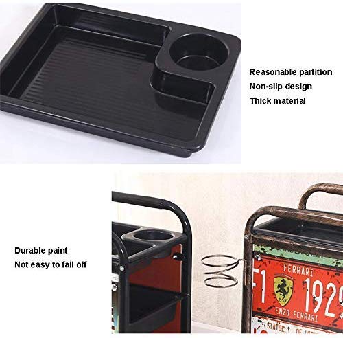 Peluquería Carro de Bronce Engranaje Retro Carrito de Almacenamiento Titular 5 Niveles for Colorear de Belleza Secador de Pelo Salón con 4 Cajones for Coche de la Herramienta Elise