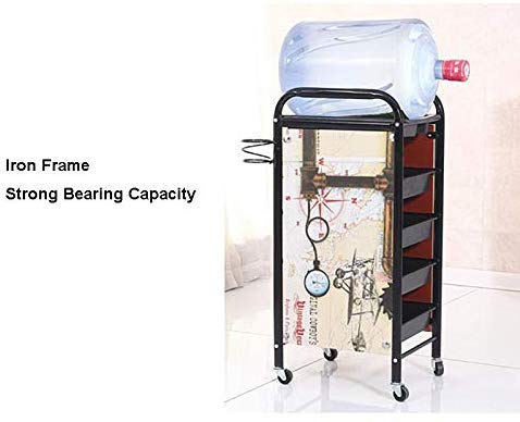 Peluquería Carro de Bronce Engranaje Retro Carrito de Almacenamiento Titular 5 Niveles for Colorear de Belleza Secador de Pelo Salón con 4 Cajones for Coche de la Herramienta Elise