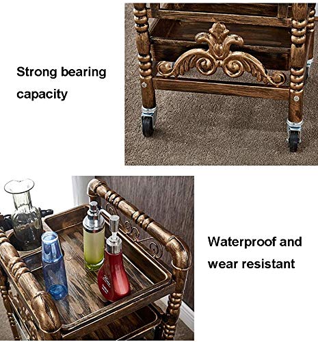 Peluquería Carro de Bronce SPA Anillo de 5 Niveles de Almacenamiento de la Compra Holder for Colorear Salón de Belleza Secador de Pelo con 4 cajones for Coches Retro Herramienta Elise