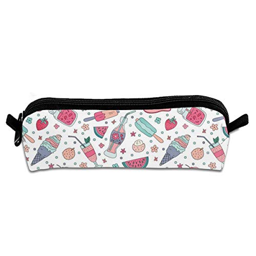 Pengyong Arroz, Almendra, Coco, Avena, patrón de cáñamo, Estuche con Cremallera, Bolsa de Maquillaje para niños, Adolescentes y Otros Suministros Escolares