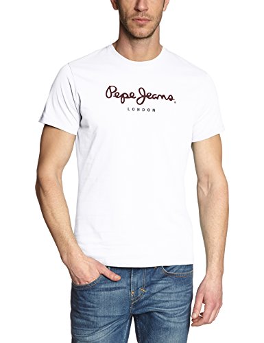 Pepe Jeans Eggo PM500465 Camiseta, Blanco (White 800), X-Large para Hombre