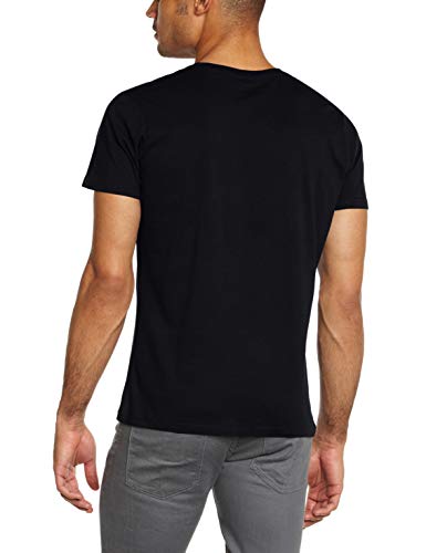 Pepe Jeans Flag Logo Camiseta, Negro (Black 999), Large para Hombre