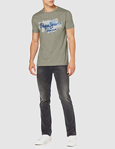 Pepe Jeans GOLDERS PM503213 Camiseta, Gris (Slate 955), Large para Hombre